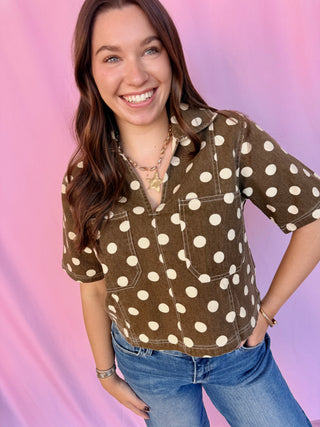 Daydreamer Polka Dot Top