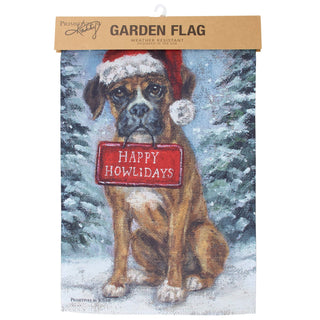 Boxer Happy Howlidays Garden Flag