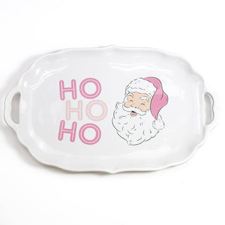 Santa Ripple Platter Pink