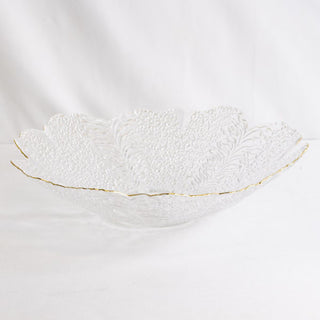 Cannes Glass Serving Bowl Gold 13"