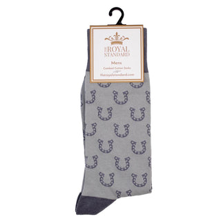 Men's Horseshoe Gray/White Socks