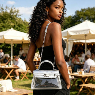 Transparent Top Handle Bag