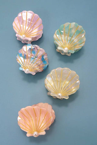 Beach Ocean Seashell Hair Claw Clips