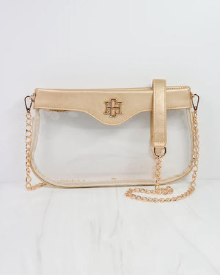 Madi Clear Crossbody Gold
