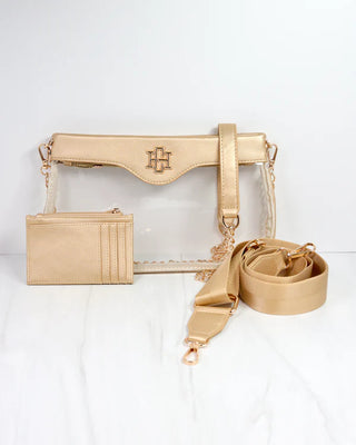 Madi Clear Crossbody Gold