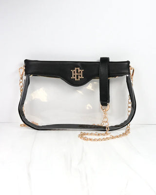 Madi Clear Crossbody Black