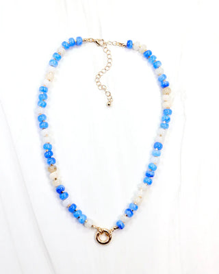 McLane Stone Charm Necklace Blue