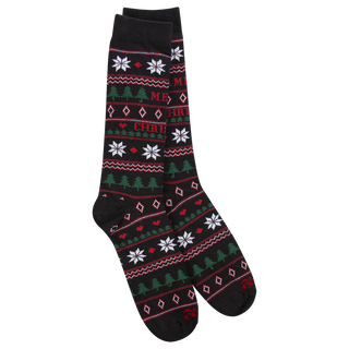 Black Merry Christmas Socks