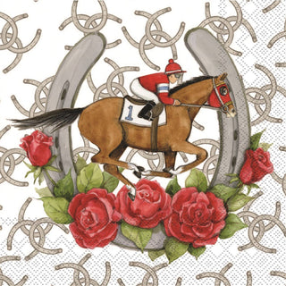 Kentucky Derby Jockey & Julep Paper Cocktail Napkins 20 ct