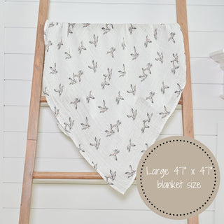 Baby Muslin Mallard Duck Swaddle Blanket