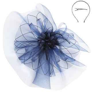 Floral Feathered Mesh Fascinator