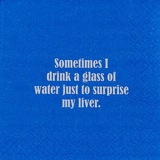 Sometimes I Drink A Glass Napkin Set