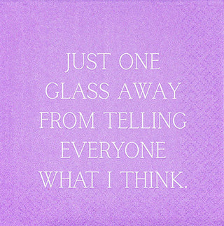 Just One Glass Away Napkin Set