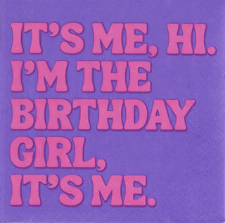 It's Me Hi! I'm The Birthday Girl Napkin Set