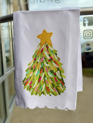 Melissa Tree Scallop Tea Towel