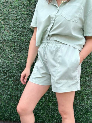 Mint Shorts with Matching Top