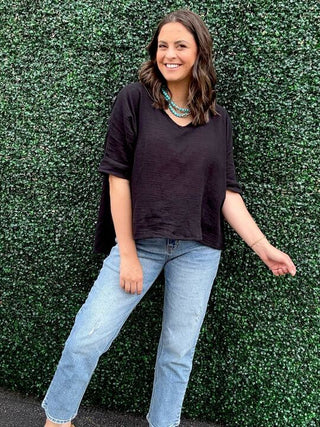 Black Lightweight Layering Top
