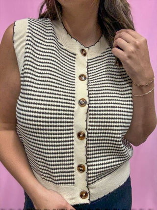 Black & White Sweater Vest 
