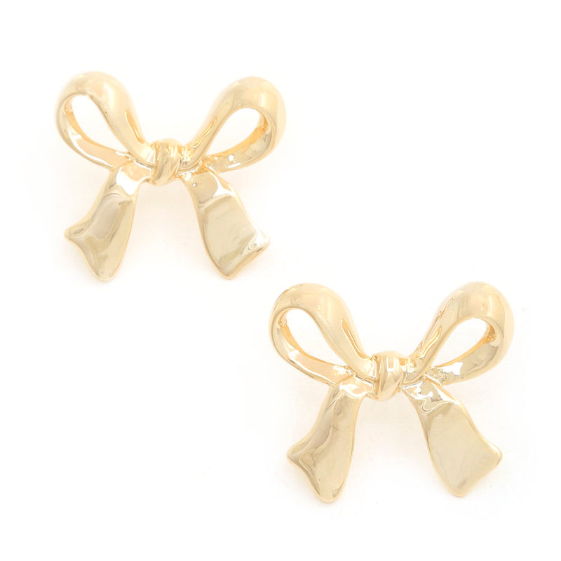 Gold Bow Stud