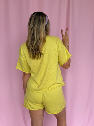 woman in green set