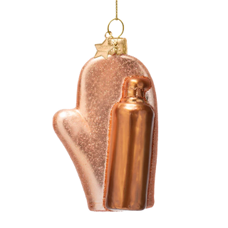 Peach Self-Tanning Foam Glass Ornament
