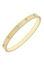 Gold Lorraine Rhinestone Hinge Bangle