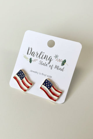 American Flag Stud Earrings