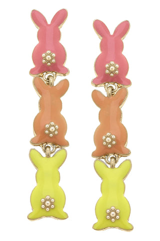 Bunny Butts Pink Linked Earrings