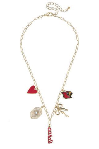 Louisville Cardinals Paper Clip Charm Necklace