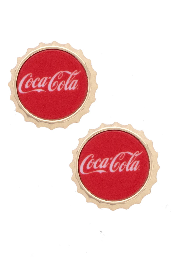 Coca Cola Bottle Cap Stud Earrings – Darling State of Mind