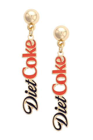 Diet Coke Logo Earrings