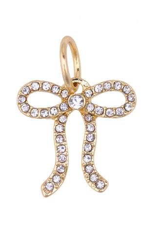 Pave Looped Bow Charm
