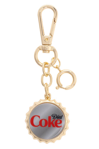 Diet Coke Bottle Cap Bag Charm - Grey