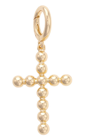 Beaded Cross Pendant Charm