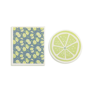 Lime Shaped Biodegradable Dish Cloths Set