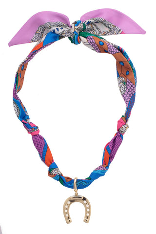 Lucky Horseshoe Scarf Necklace