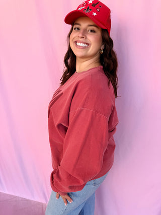 Lou Red Sweatshirt