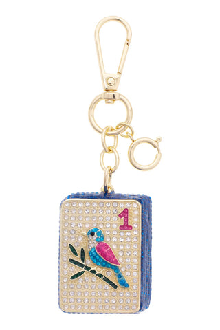 Keychain with decorative design on a white background