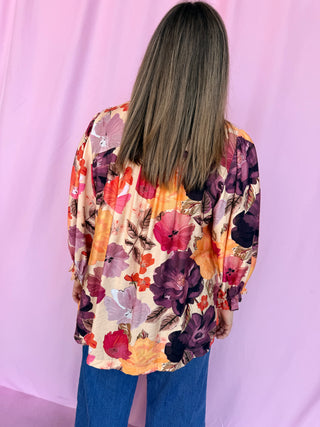 girl wearing floral top 