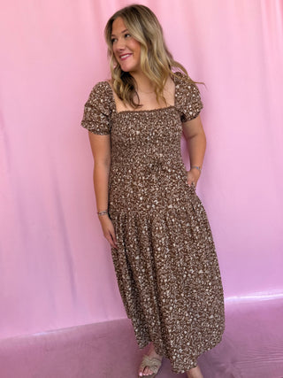 girl wearing brown dress