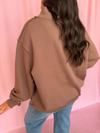 Dilly Dally Mock Neck Sweatshirt