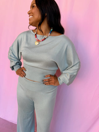 Folded Waist Sweater Pants