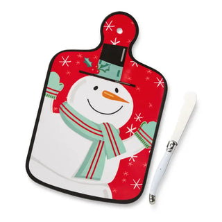 Christmas Whimsy Snowman Melamine Cheese Board