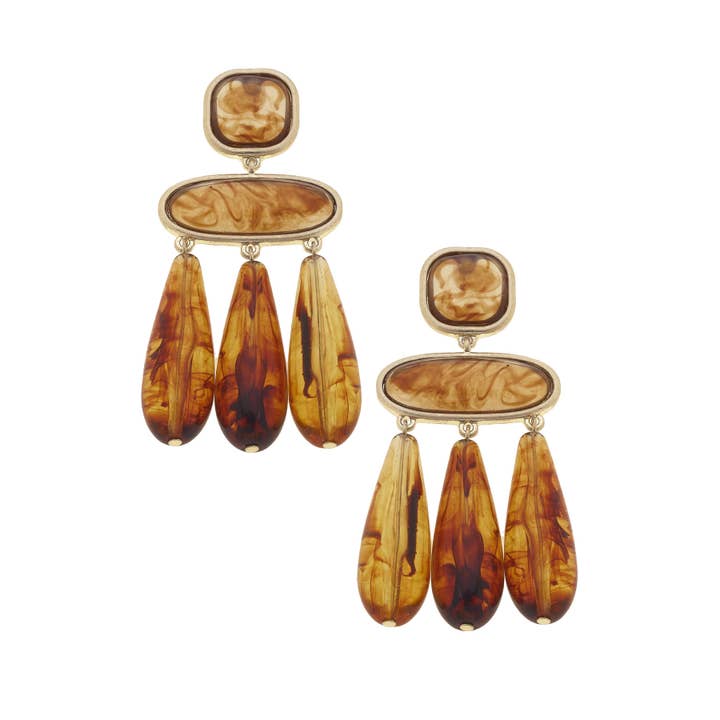 Amber Daphne Statement Earring