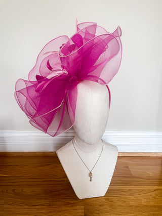 Pink on Pink Trim Fascinator