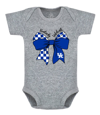 Kentucky Cats Bow Baby Onesie