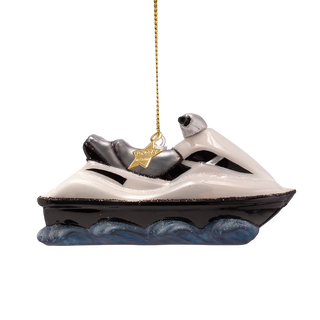 Jet Ski Glass Ornament