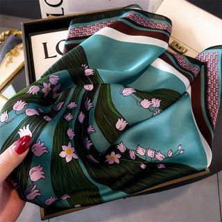 Artistic Printed Small Square Scarf