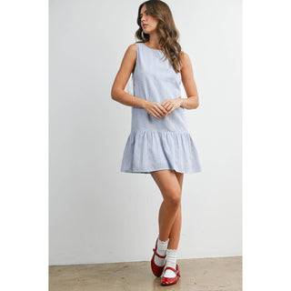 Side-Tie Gingham Dress
