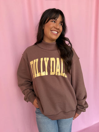 Dilly Dally Mock Neck Sweatshirt